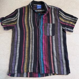 Without Walls Short Sleeve Striped Button Down